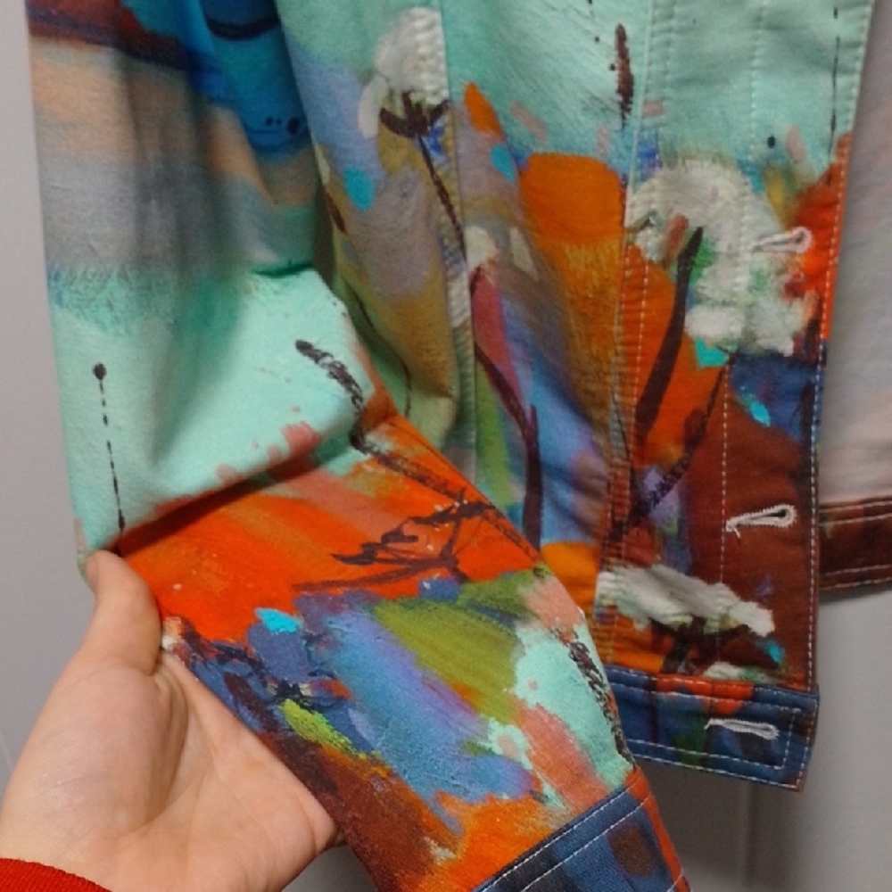 Vibrant Multicolor Art By Dolcezza Jacket - Picture 4 of 8